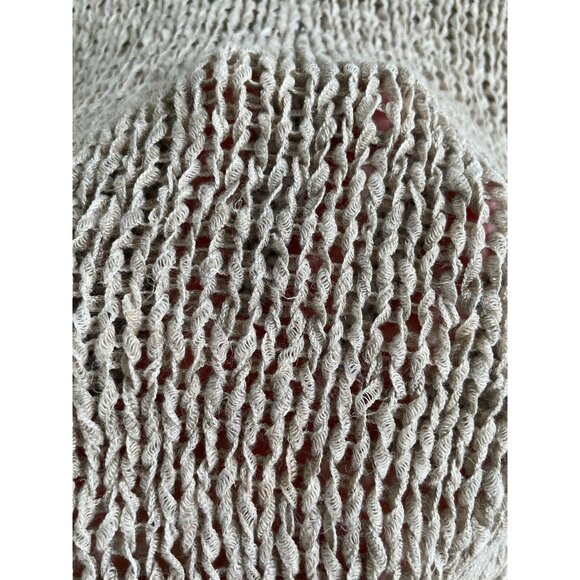 Eileen Fisher Knitted Beige Sweater Linen Blend 3/4 Sleeves See Pics for Size - Picture 10 of 10